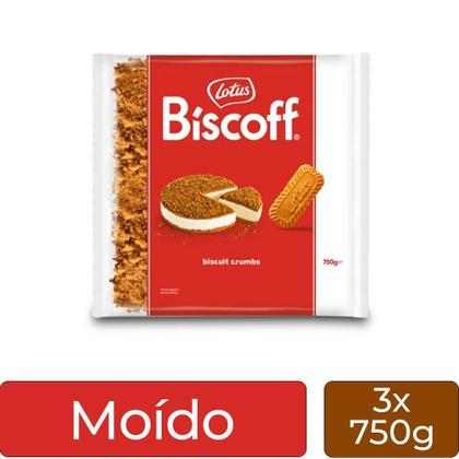 Imagem de Biscoito Lotus Biscoff Moído Crumbs Kit 3 Pacotes De 750G