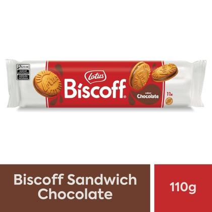 Imagem de Biscoito Lotus Biscoff Sandwich Recheado Chocolate 110g