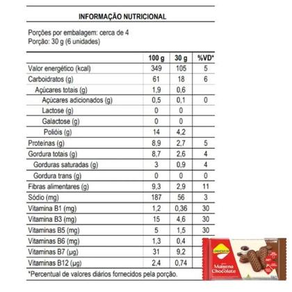 Imagem de Biscoito Maisena Chocolate Lowçucar Sem Açúcar Zero Lactose 115g