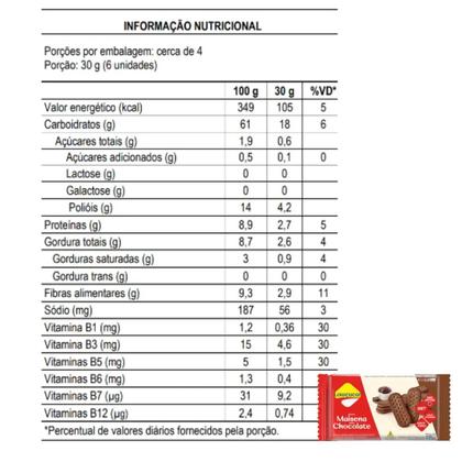 Imagem de Biscoito Maisena Chocolate Lowçucar Zero Adição de Açúcares 115g