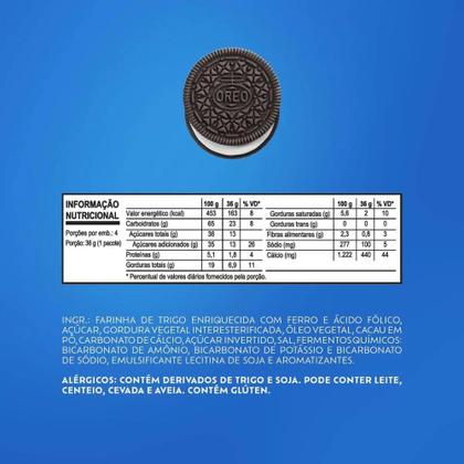 Imagem de Biscoito Oreo Recheado Baunilha Kit 5 packs de 144g  4x36g