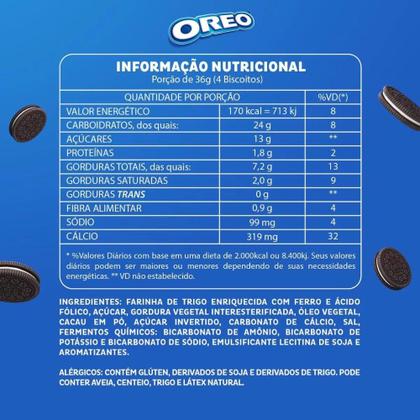 Imagem de Biscoito Oreo Recheado Chocolate Individual Kit 5un de 36g