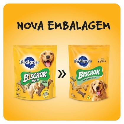 Imagem de Biscoito Pedigree Biscrok Multi para Cães Adultos - 1 Kg