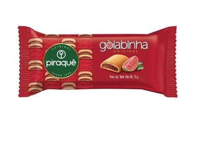 Imagem de Biscoito Piraquê Roladinho Recheado De Goiabinha 75G-Kit 5Un