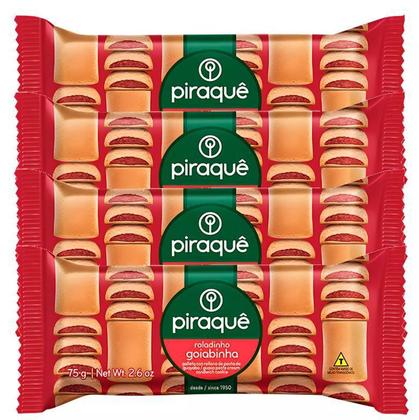 Imagem de Biscoito Piraquê Roladinho Recheado Goiabinha 75g Kit 20un