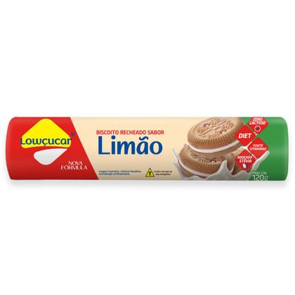 Imagem de Biscoito Recheado Lowçucar Zero Açucares Sabor Limão 120g