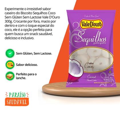 Imagem de Biscoito Sequilhos Coco Sem Glúten Sem Lactose - Vale D'Ouro 300g