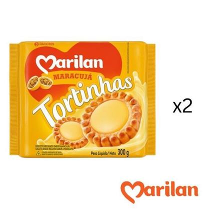 Imagem de Biscoito Tortinha de Maracujá Recheio Cremoso Kit 2 Un 300g