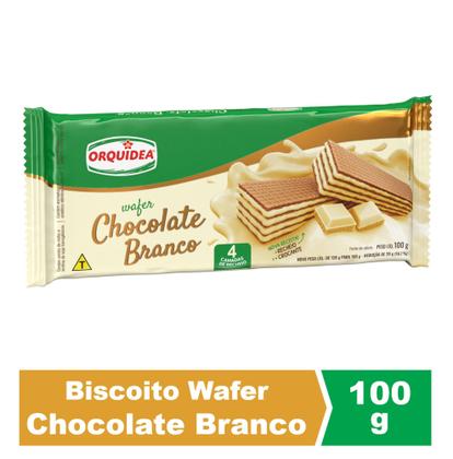Imagem de Biscoito Wafer Chocolate Branco Orquídea 100g