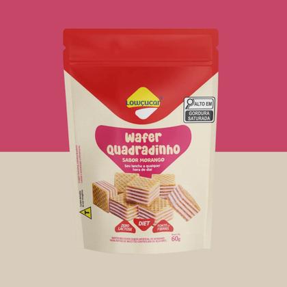 Imagem de Biscoito Wafer Quadradinho Diet Zero Lactose Morango - Lowçúcar 60g
