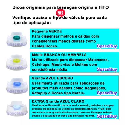 Imagem de Bisnaga 473 ml (16 Oz) FIFO Bootle Canadá Original Bico NSF Com Válvula Removível AZUL ESCURO Para Molhos e Caldas de Consistência GROSSA