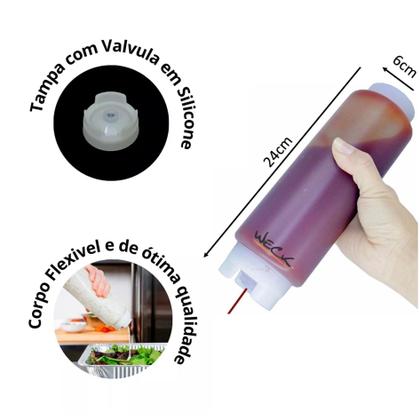 Imagem de Bisnaga Invertida Profissional Multiuso Molhos 710Ml - 2 Un