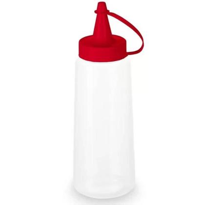 Imagem de Bisnaga Plástica Lanchonete Ketchup Molhos 250ml Plasvale com Tampa Vermelha