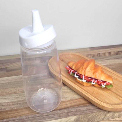 Imagem de Bisnaga Transparente Tubo Bico Fino Plastico Flip 520ml