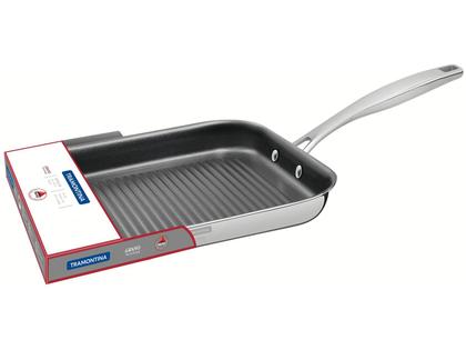 Imagem de Bistequeira Frigideira Tramontina Grano Aço Inox Revestimento Int. Antiaderente 22cm 1,2L 62159227