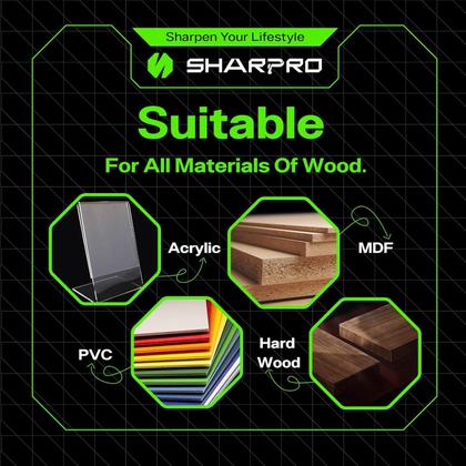 Imagem de Bit de roteador SHARPRO Extra Long Spiral Upcut, conjunto de 3 peças com haste de 1/4”