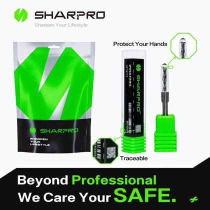 Imagem de Bit de roteador SHARPRO Extra Long Spiral Upcut, conjunto de 3 peças com haste de 1/4”