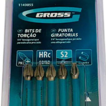 Imagem de Bits Phillips de Torção PH2 50mm com 5 Peças 1149055 GROSS