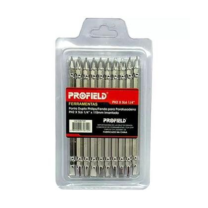 Imagem de Bits Ponta Dupla Para Parafusadeira 3/8x65 10Un - Profield