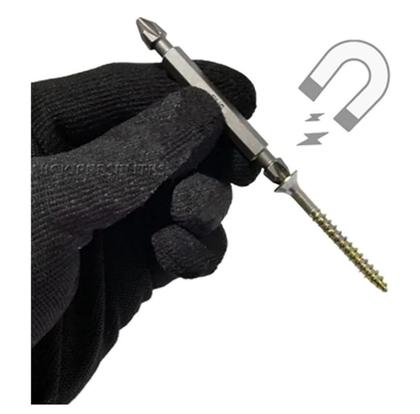 Imagem de Bits Pontas Duplas Magnéticas 65 mm. 10 peças Philips e Fenda Mista