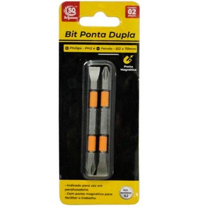 Imagem de Bits Pontas Duplas Magnéticas 70 mm. 2 peças Philips e Fenda SQ-4314