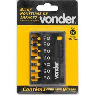 Imagem de Bits/ponteira impacto s2 c/9pcs enc 1/4 vonder