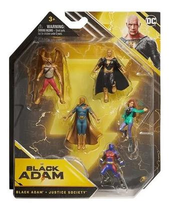 Imagem de Black Adam Adão Negro DC - Conjunto Set Com 5 Figuras 6 cm - Sunny