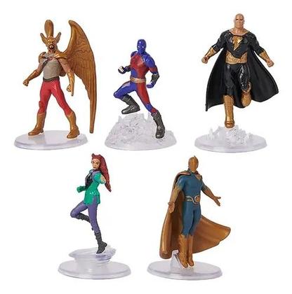 Imagem de Black Adam Adão Negro DC - Conjunto Set Com 5 Figuras 6 cm - Sunny
