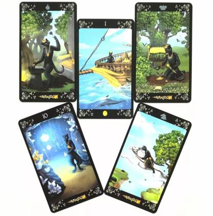 Imagem de Black Cats Tarot Deck Tarô Dos Gatos Pretos Baralho de Cartas de Oráculo