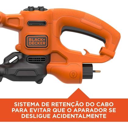 Imagem de Black Decker Aparador de Grama e Cerca Viva, com Tesoura de Poda, Alta Potência de Corte e Precisão, Modelo Beht201k, 110v