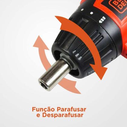 Imagem de Black Decker Parafusadeira, Bateria C/ 16 Acessórios 2 Modos KC4815K Bivolt