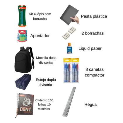 Imagem de Black Friday Imperdível: Kit Material Escolar Completo para Ensino Médio