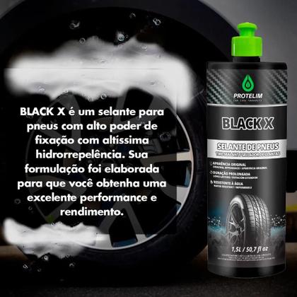 Imagem de Black X Pretinho Selante Pneus 1,5L - Protelim