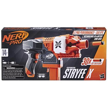 Blaster Nerf Pro Stryfe X Dart semiautomático com AccuStrike Darts