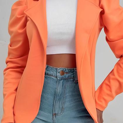 Imagem de Blazer Alfaiataria Feminino Com Manga Bufante Elegância e Sofisticação para Diversas Ocasiões