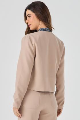 Imagem de Blazer Curto PKS Alfaiataria Social Bege
