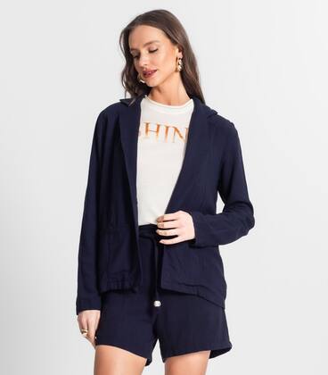 Imagem de Blazer De Linho Strong Feminino Endless Azul