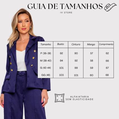 Imagem de Blazer Feminino Alfaiataria Com Botões
