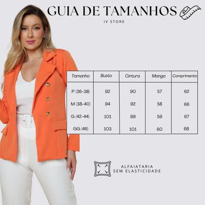 Imagem de Blazer Feminino Alfaiataria Com Botões