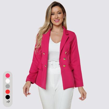 Imagem de Blazer Feminino Alfaiataria Com Botões