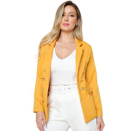 Imagem de Blazer Feminino Alfaiataria Com Botões