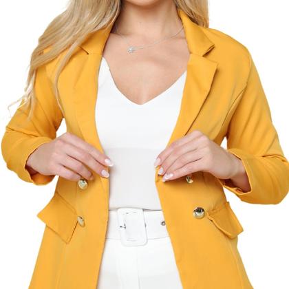Imagem de Blazer Feminino Alfaiataria Com Botões