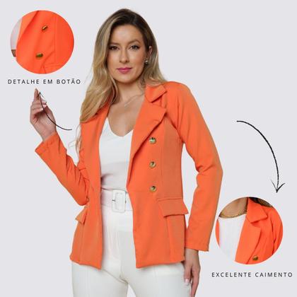Imagem de Blazer Feminino Alfaiataria Com Botões