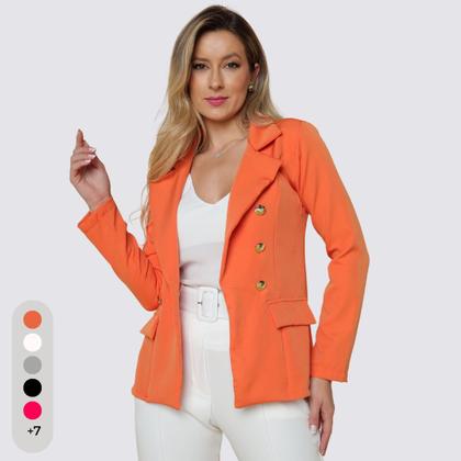 Imagem de Blazer Feminino Alfaiataria Com Botões