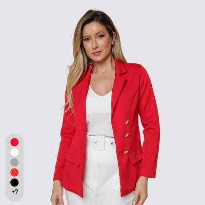 Imagem de Blazer Feminino Alfaiataria Com Botões