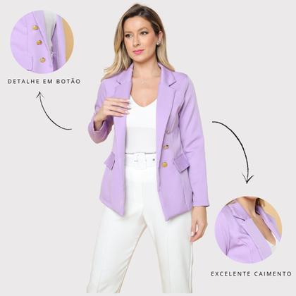 Imagem de Blazer Feminino Alfaiataria Com Botões