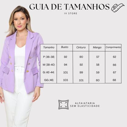 Imagem de Blazer Feminino Alfaiataria Com Botões