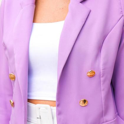 Imagem de Blazer Feminino Alfaiataria Com Botões