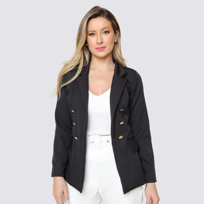 Imagem de Blazer Feminino Alfaiataria Com Botões