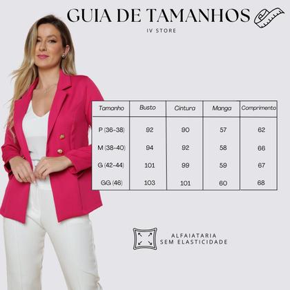 Imagem de Blazer Feminino Alfaiataria Com Botões